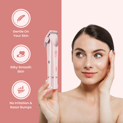 Evaskin™- le rasoir corporel électrique 2 en 1 Ultime- L’outil indispensable qu'utilise les Miss pour une peau éclatante.